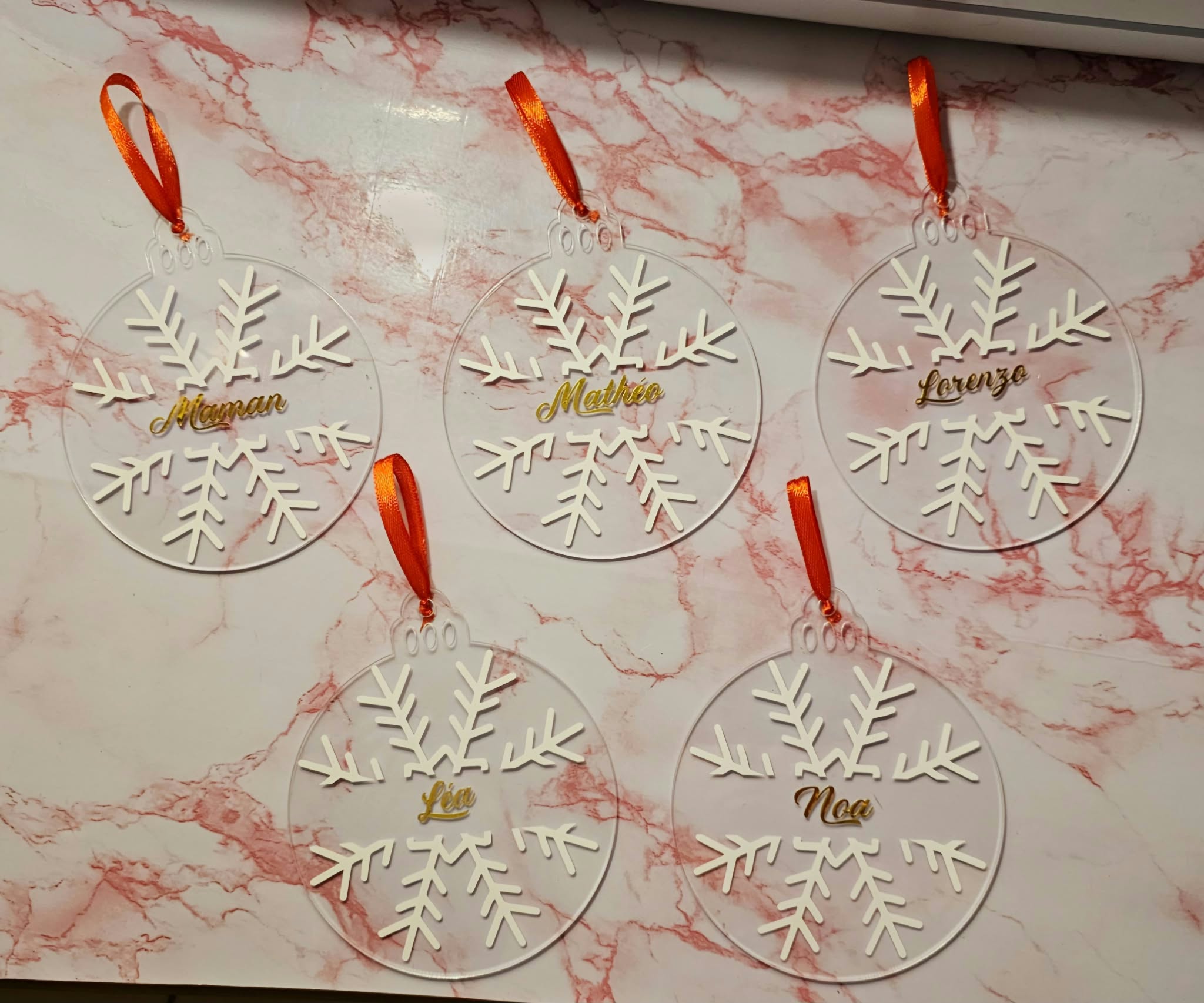 flocage noel sur support plastique