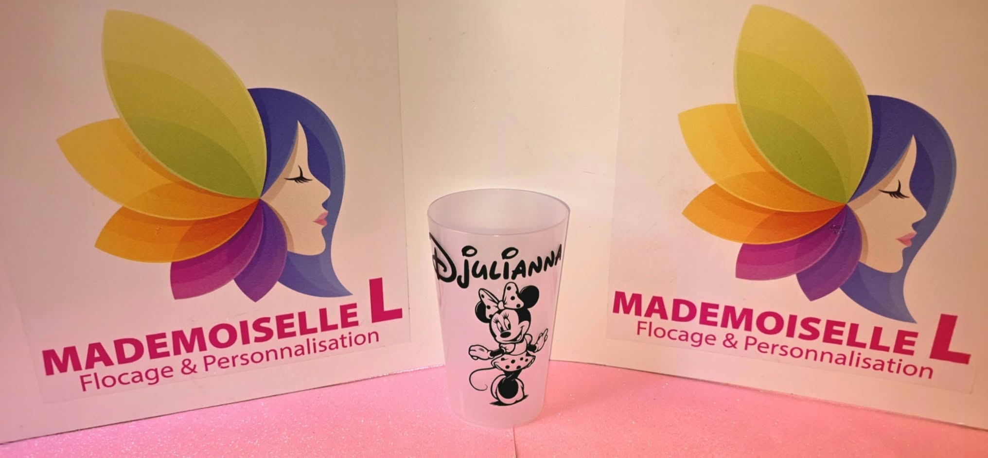 flocage sur verre plastique prenom fille & garcon