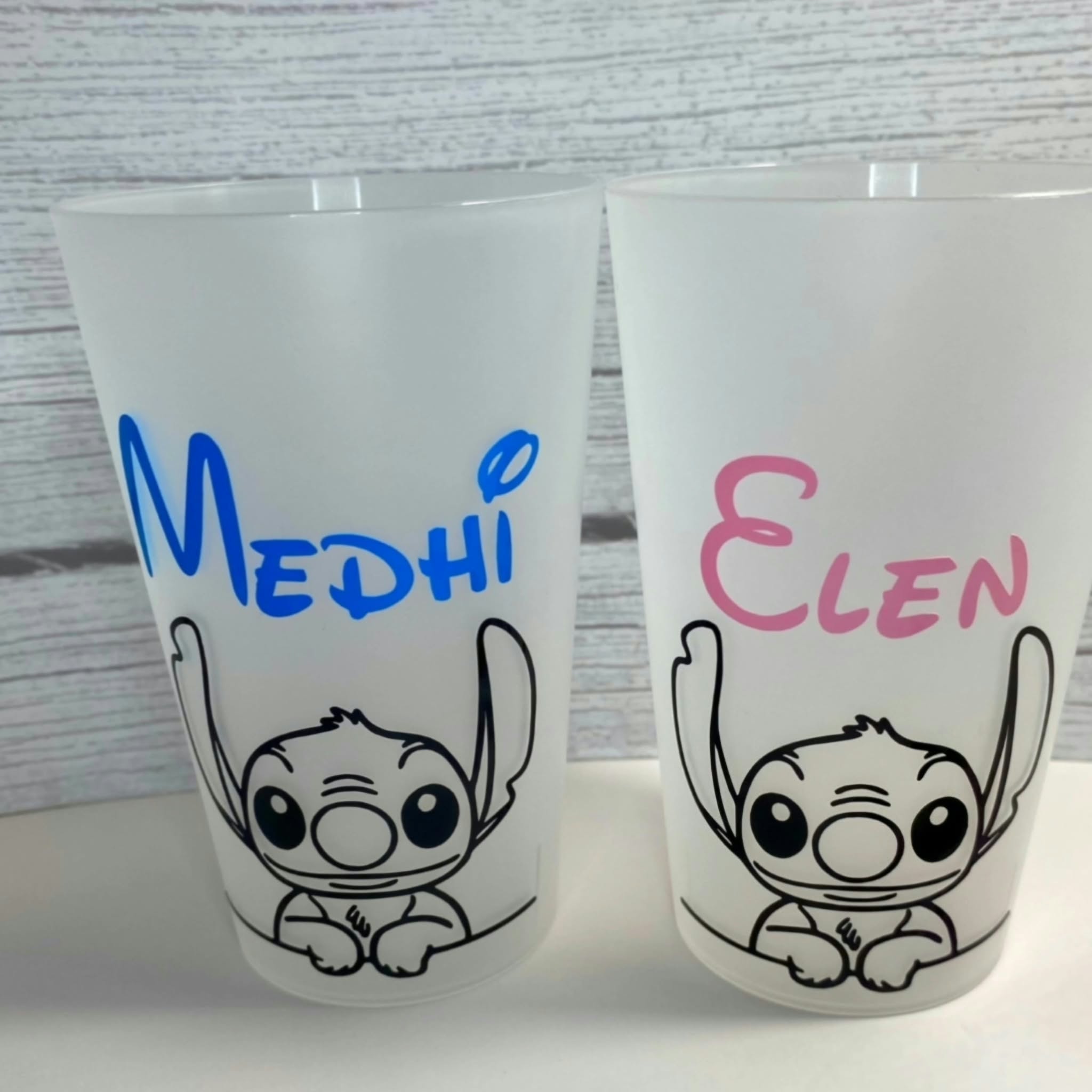 flocage prenom enfant sur verre plastique